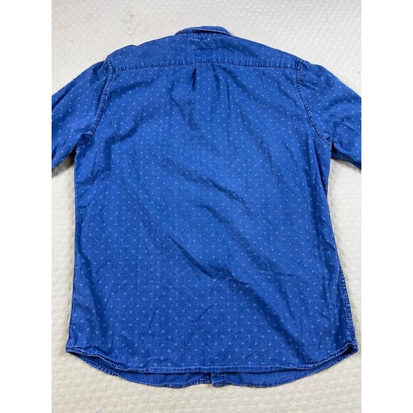 Marine Layer Washington‎ Button Down Shirt Long Sleeve Denim | Men’s Size Large - Picture 10 of 16